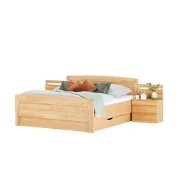 Woodford Bettanlage teilmassiv Morgana , holzfarben , Maße (cm): B: 312 H: 96