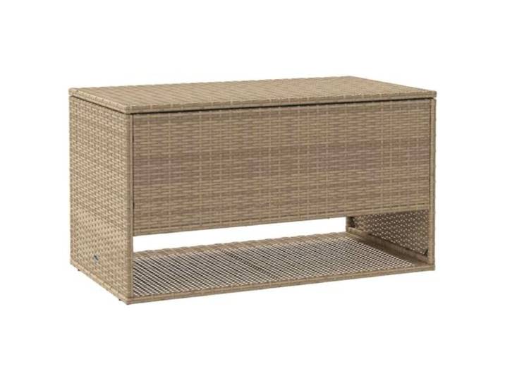vidaXL Coffre à Coussins d'extérieur Beige 100x55x55\,5 cm polyrotin