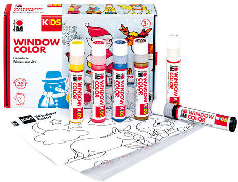Marabu KiDS Window Color-Set "Weihnachten", 6x 25 ml