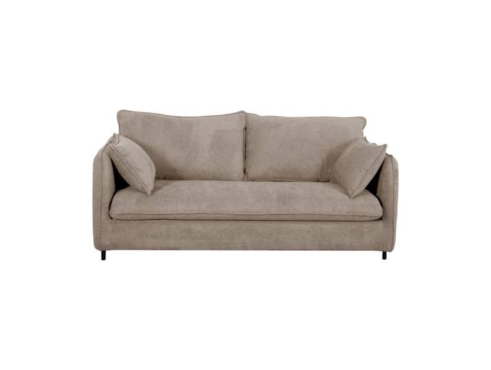 Canapé convertible 3 places en tissu beige