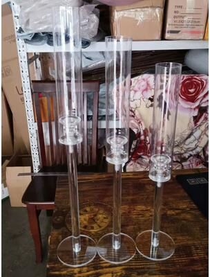 Inspire Daily Merch Crystal Candle Holders Set Acrylic Candlestick Road Lead Wedding Christmas Decor 1