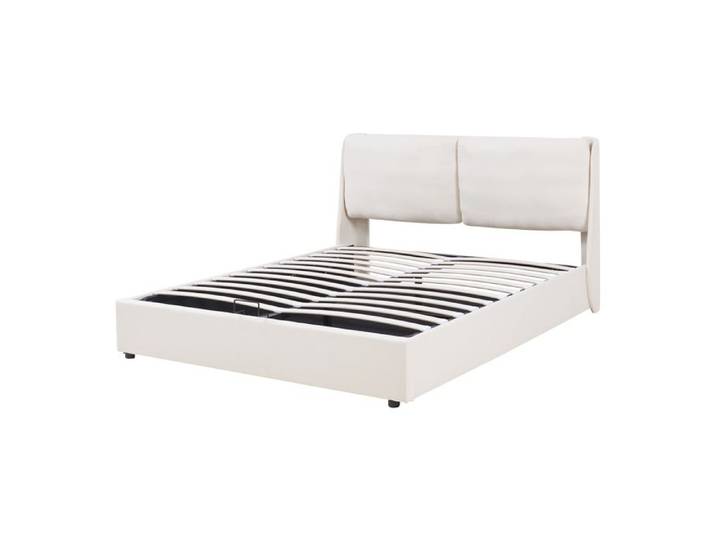 Lit double Lunner 140 x 200 cm beige