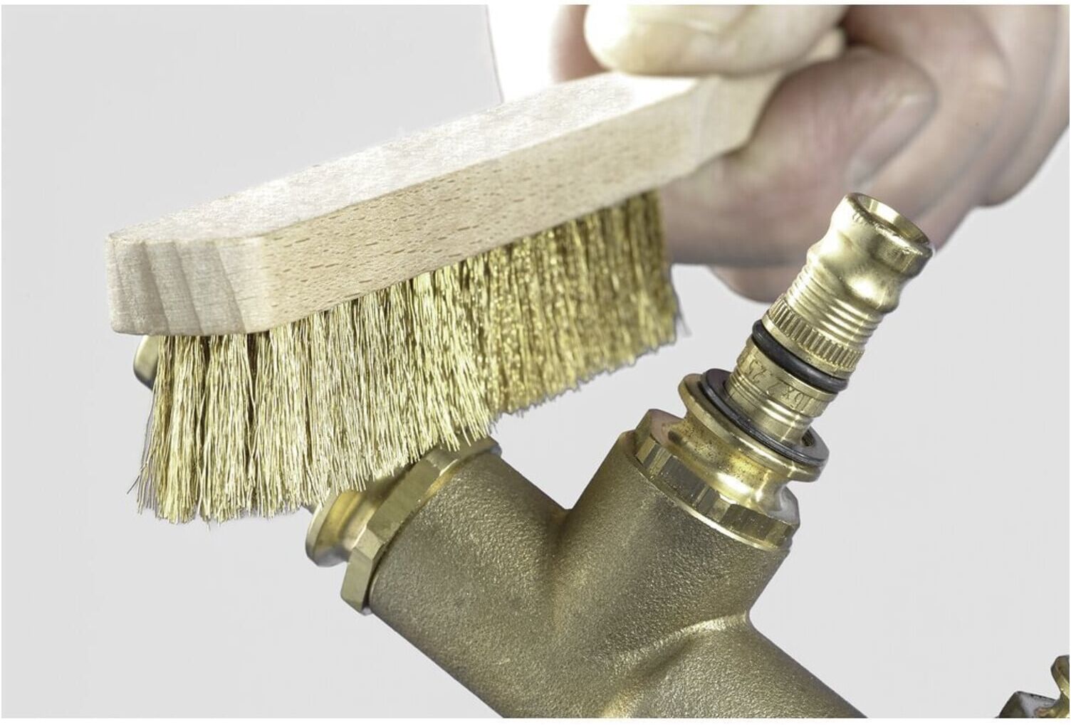 PFERD TOOLS Handbürste für Feinmechaniker HBFM 4reihig Messing-Draht-Ø0,15 mm (43674002)