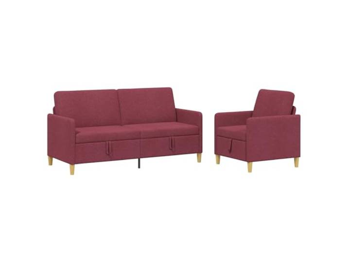 PUGYNBK Sofa mit Stauraum, 2 Stück, weinrot, Polyester Klappsitz mit verstecktem Raum, robuster Metallrahmen, abnehmbare Bezüge, vielseitig einsetzbar im Wohnzimmer oder