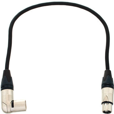 pro snake XLR Patch Angled Male 0.5m Schwarz