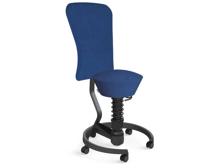 AERIS SWOPPER MIT ROLLEN UND LEHNE - Swopper Standard Mikrofaser Blau