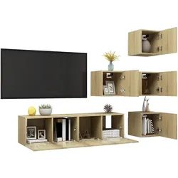 vidaXL, TV Möbel, Padonica (6 Stück) (30.50 x 30 x 30 cm)