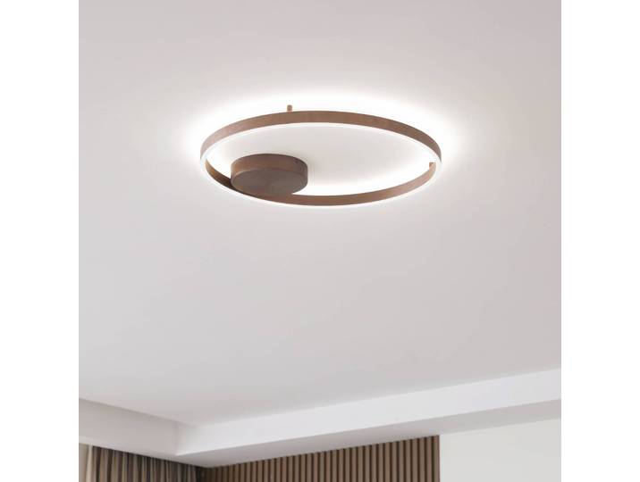 Smart Home Deckenleuchte Moise Lucande, dimmbar, braun / rost, für Wohn- / Esszimmer, Aluminium, Modern