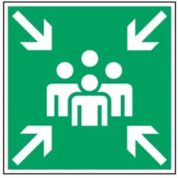 Schild Sammelstelle, Alu, 200x200 mm