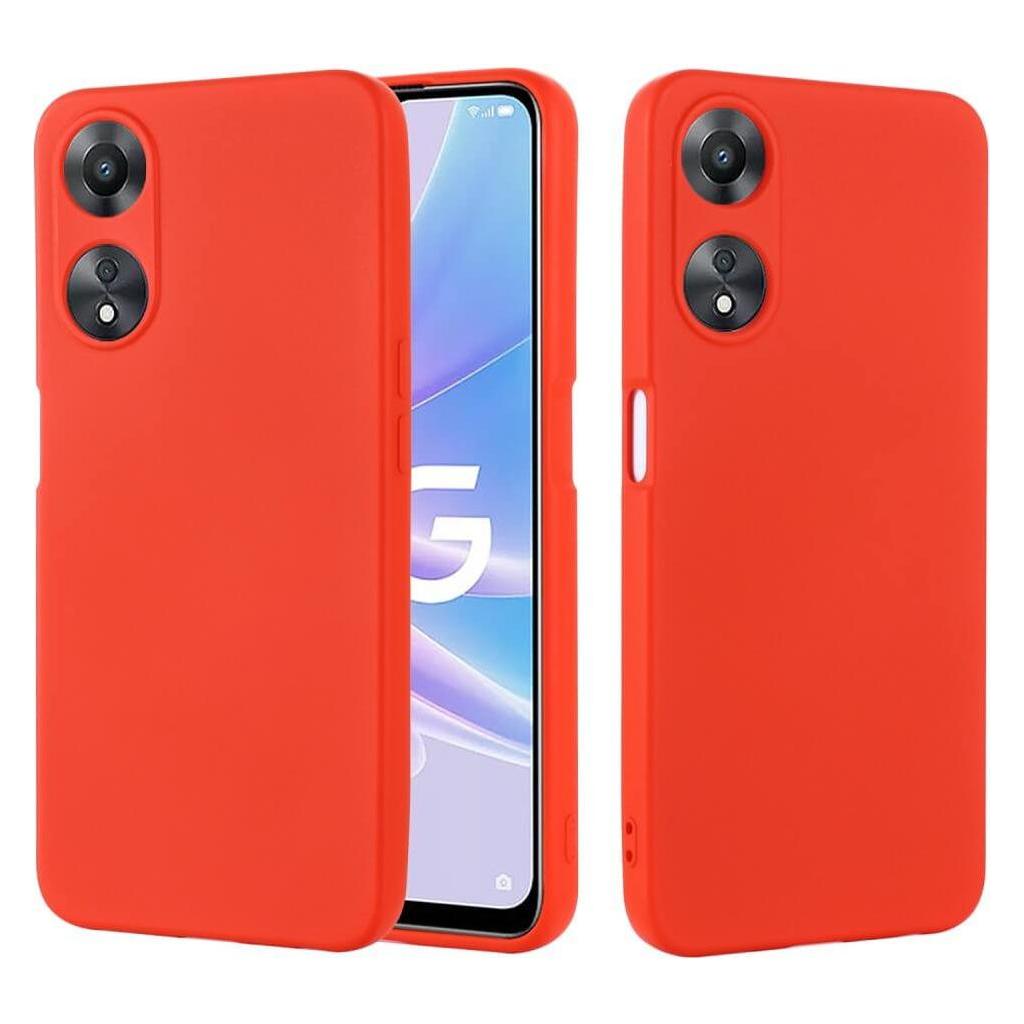 Cover-Discount OPPO A58 5G / A78 5G - Silikon Gummi Hülle rot (Oppo A78 5G) (660132580C)
