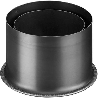 HAAS + SOHN Ofenrohr "Rauchrohr-Erweiterung von Ø80 auf Ø100", schwarz, B:17cm H:17,5cm L:16,5cm, Rohre