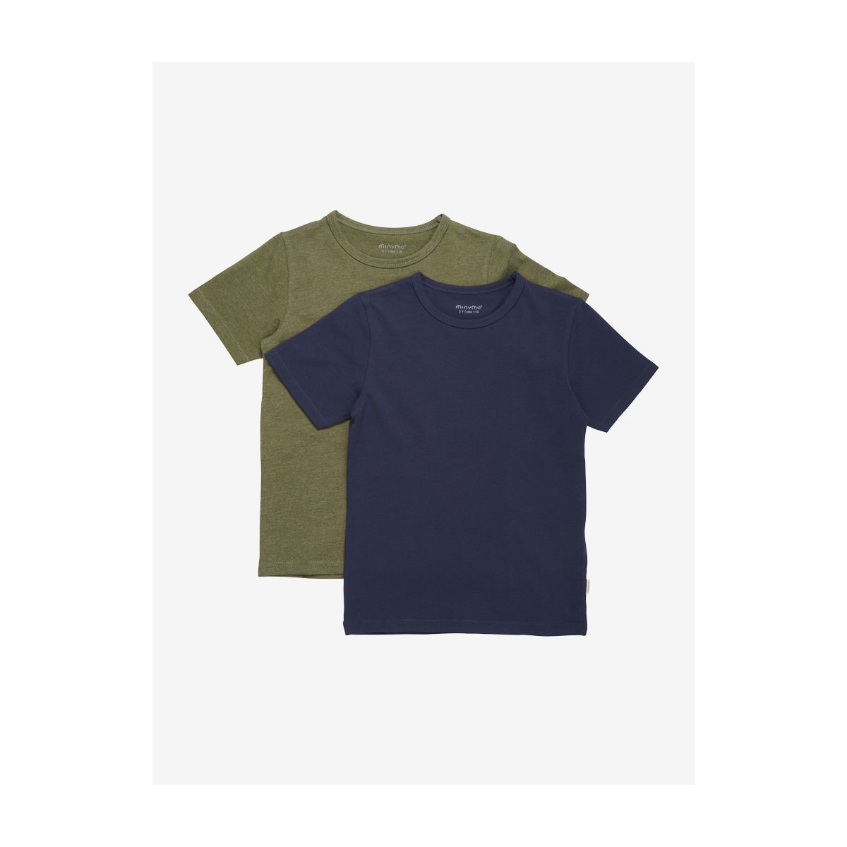 Minymo Basic 32 -t-shirt SS (2-pack) dark olive (954) 146 3932-954-146