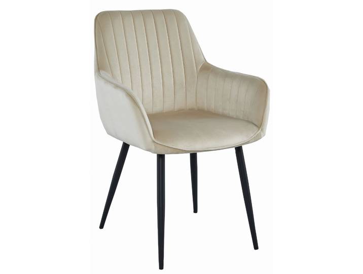 Esszimmerstuhl aus Samt SOLDEN, beige