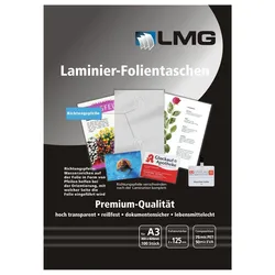 LMG Laminierfolien glänzend 125 mikron A3