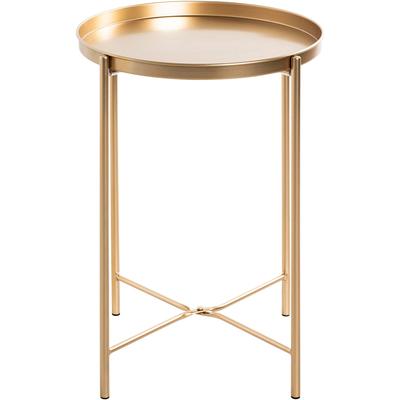 Beistelltisch HAKU "Sofatisch, Wohnzimmertisch", gold (gold, gold, gold), B:39cm H:50cm T:39cm, Tische, Beistelltisch, rund - aus Metall Gold - Ø/H 39/50 cm