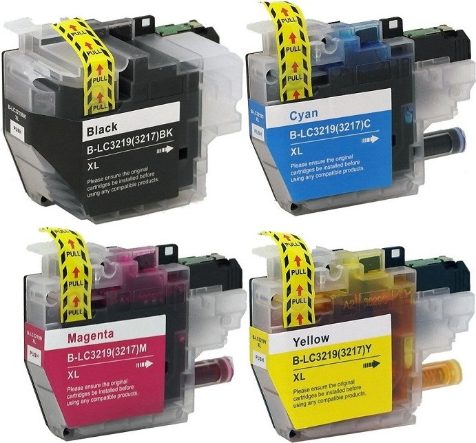 Inkpro 4 compatibele XL inktpatronen voor Brother LC-3219 - Zwart, Cyaan, Magenta, Geel