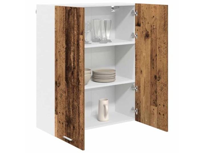KTHLBRH Hängeschrank Küche Altholz 80 x 31 x 100 cm Mehrschichtholz, 2 Türen, viel Stauraum, Utensilien, Töpfe