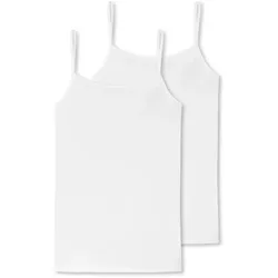 2 Schiesser Tops - Damen - Gr. 44 - weiß