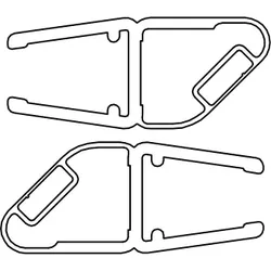HSK Ersatzteile Magnetprofil 180°, für 8 mm Glas, E100055-180-8ALU-S E100055-180-8ALU-S