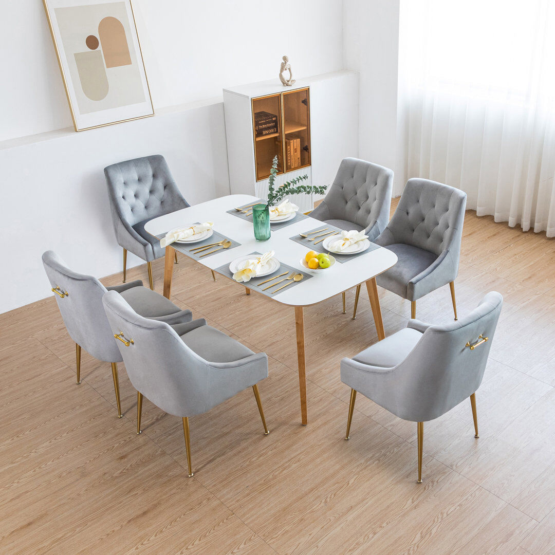 Canora Grey Eilis 30 cm H Side Chair Grey 85cm H X 54cm W X 52cm D