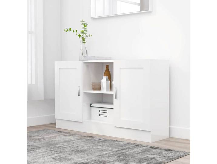 vidaXL Sideboard vidaXL Sideboard Weiß 120x30,5x70 cm Holzwerkstoff