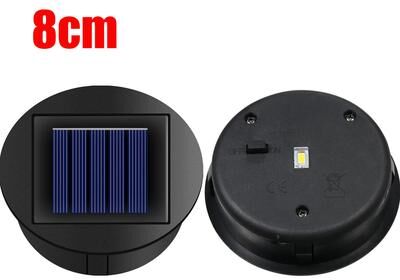 Perfect Picks Market Solar Lantern Replacement Top Waterproof LED Solar Light Lid For Garden Outdoor Decor 8cm 1pcs
