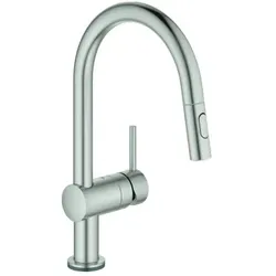 Grohe Minta Touch Spültisch-Einhebelmischer 31358DC2 supersteel, elektronisch, herausziehbare Dual-Spülbrause