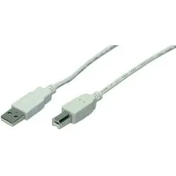 LogiLink 3m USB 2.0 USB Kabel USB A USB B 0,48 Gbit/s Grau