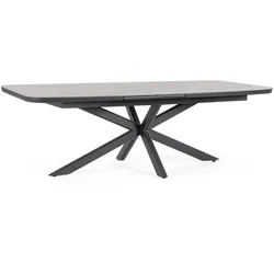 Gartenesstisch Pascal ausziehbar, Aluminium und gesinterter Stein, modern, anthrazit, für 8–10 Personen
