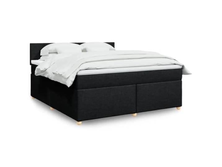 RJPLMFV Lattenrost mit Matratze, Schwarz, 180 x 200 cm Taschenfedern, abnehmbarer Bezug, Polyestergewebe, komplettes Design