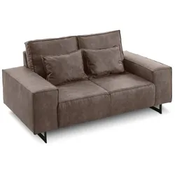 filippo Sofa Antwerp Mikrofaser Grau Schlamm 2-Sitzer