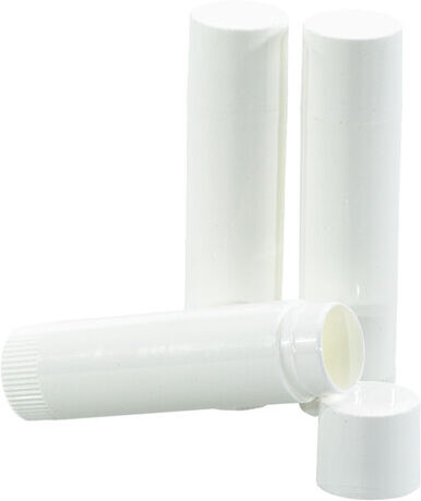 Lippenstift-Hülsen, weiß, 3 Stück