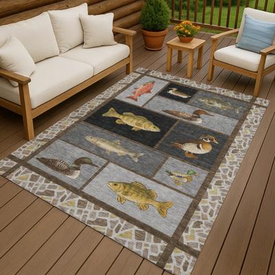 Addison Rugs Machine Washable Indoor/ Outdoor Cabin Lodge Chantille Rug