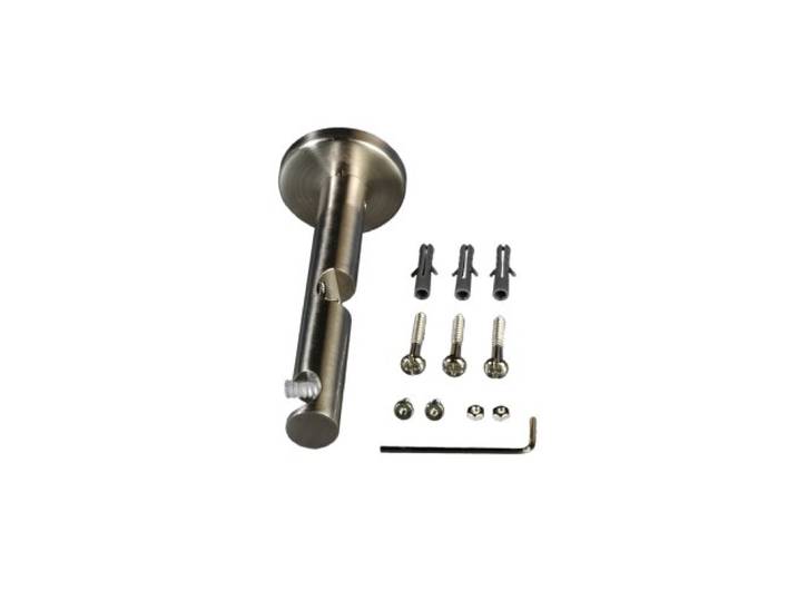 Liedeco Kombiträger 12 cm Innenlauf, Gardinenstangen ø 16 mm 1 Stück edelstahl-optik
