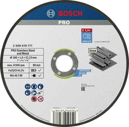 Bosch Accessories Standard for Inox 2608619771 Trennscheibe gerade 180mm Edelstahl