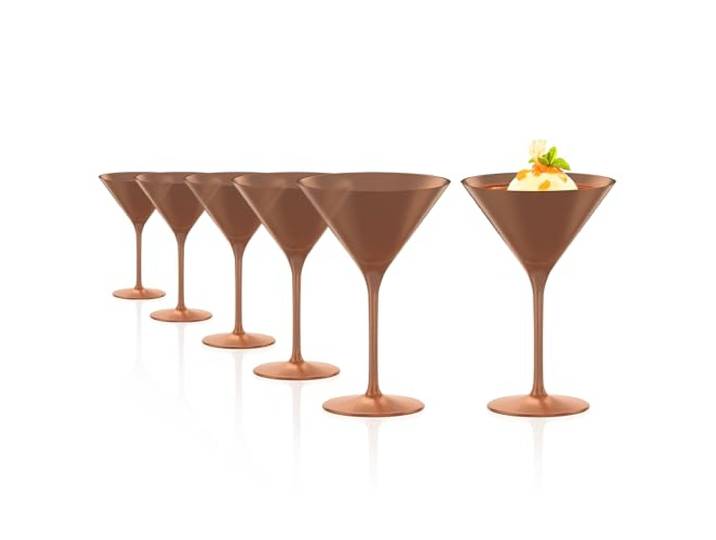 Stölzle Lausitz Elements Cocktailgläser Bronze Kristallglas 240 ml, 6er-Set