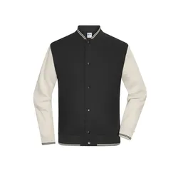 College-Jacke Unisex "8044" - S - black/sandstone