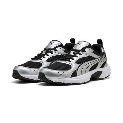 Sneaker PUMA "MILENIO TECH LT", Herren, Gr. 46, Textil, puma schwarz, puma silber, unifarben, Schuhe Sneaker