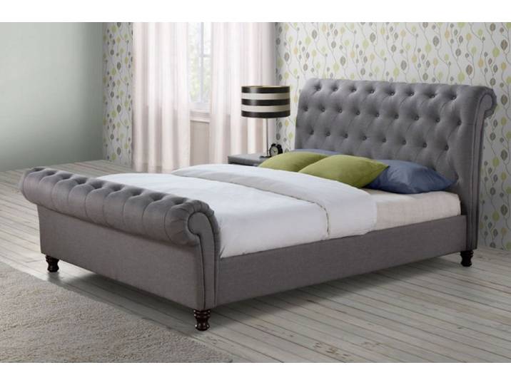 Xlmoebel Polsterbett Chesterfield Bett von XLMoebel® mit eleganter Polsterung (Chesterfield Bett 4062292302848), Hergestellt in Europa