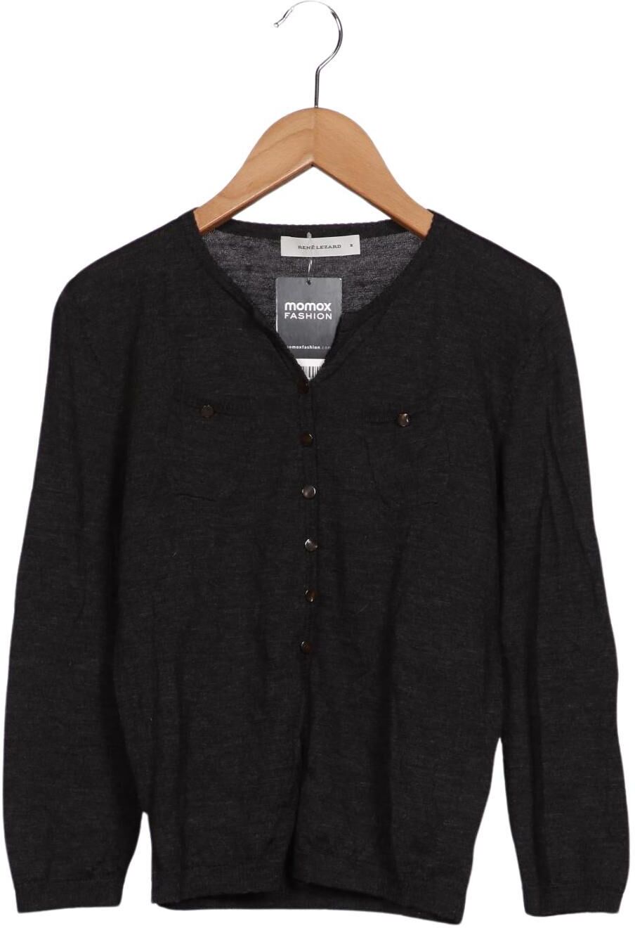 Rene Lezard Damen Strickjacke, Grau, Gr. M, Merino - Second Hand