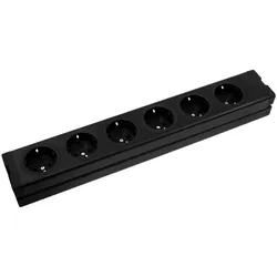 EUROLITE Steckdosenleiste 6-fach ALU sw