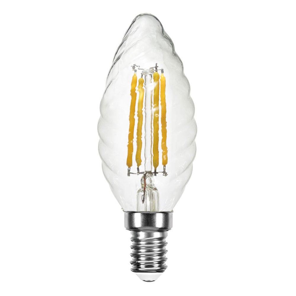 NCC-Licht LED Filament Lichtbron Kaars Gedraaid 4W E14 Warmwit 2700K Helder