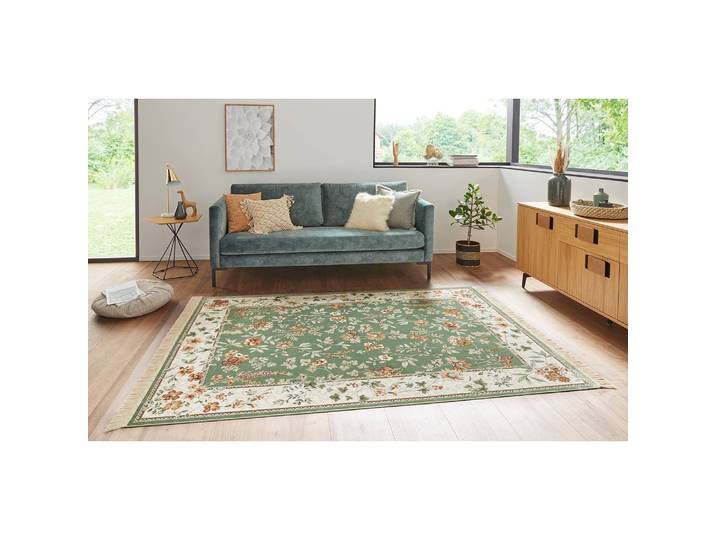 Tapis Oriental Flowers Vert/Vert 135 x 195cm Tissu