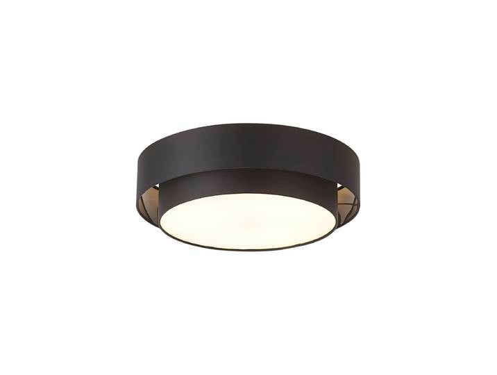 Plafonnier moderne noir 50cm 3 lumières - Drum Duo