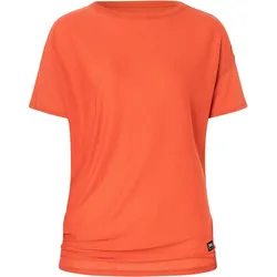 Super Natural, Damen, Sportshirt, W Yoga Loose Tee (L), Orange, Rot