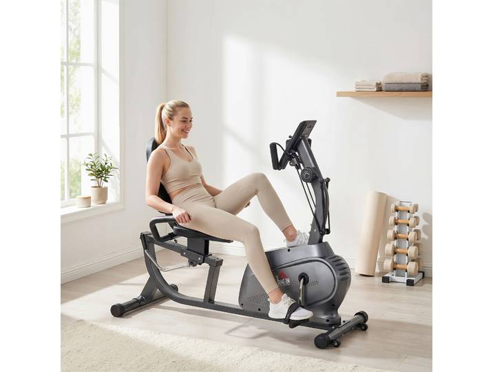 HOMCOM Vélo Appartement Magnétique Écran LCD Noir