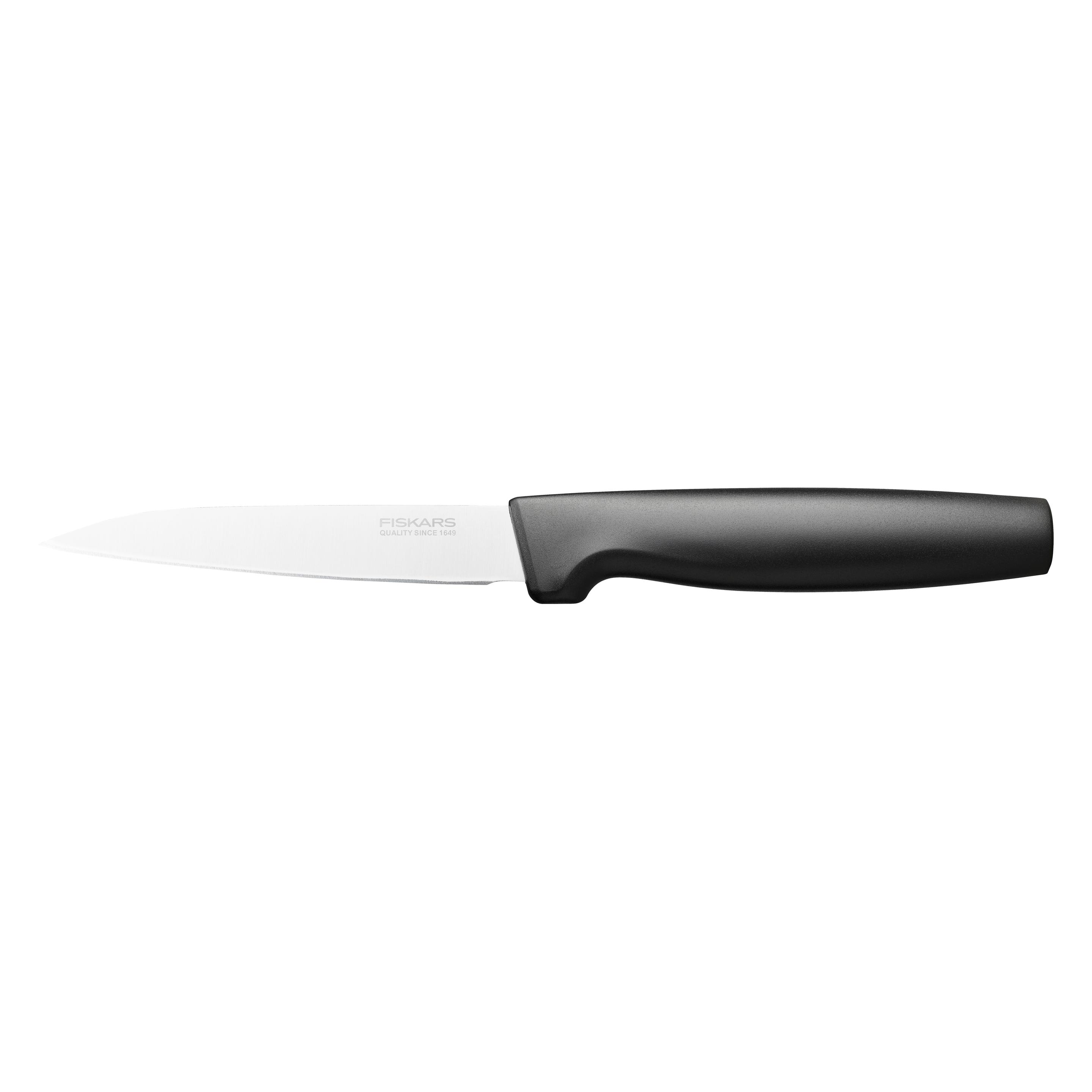 Fiskars Gemüsemesser-Set, 3-teilig, Functional Form, Edelstahl/Kunststoff, Schwarz, 1057563 (11 cm) (ALT204013344)