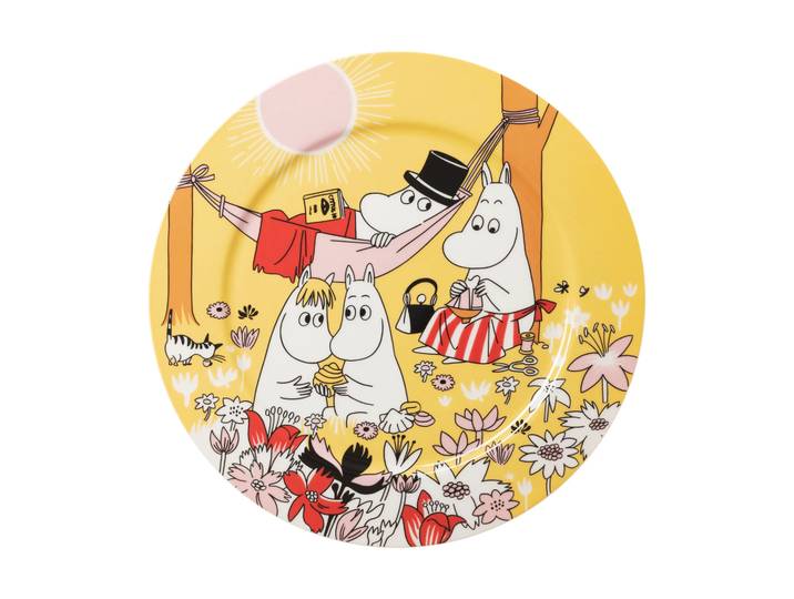 Moomin Arabia Family time plat de service Mumin Jaune, 30 cm