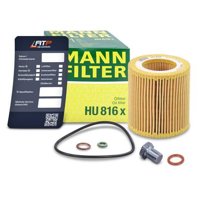 Mann-filter Ölfilter+Schraube+Ölwechselanhänger [Hersteller-Nr. 10491591] für BMW