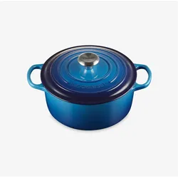 Le Creuset Bräter Rund Sig, Pfanne + Kochtopf, Blau